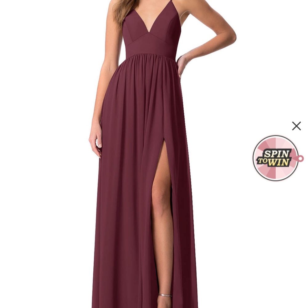 AZAZIE AAIDA
A-Line Chiffon Floor-Length Dress Cabernet